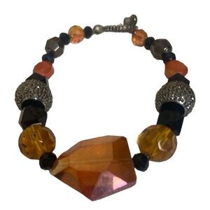 Bead and Crystal Chunky Bracelet